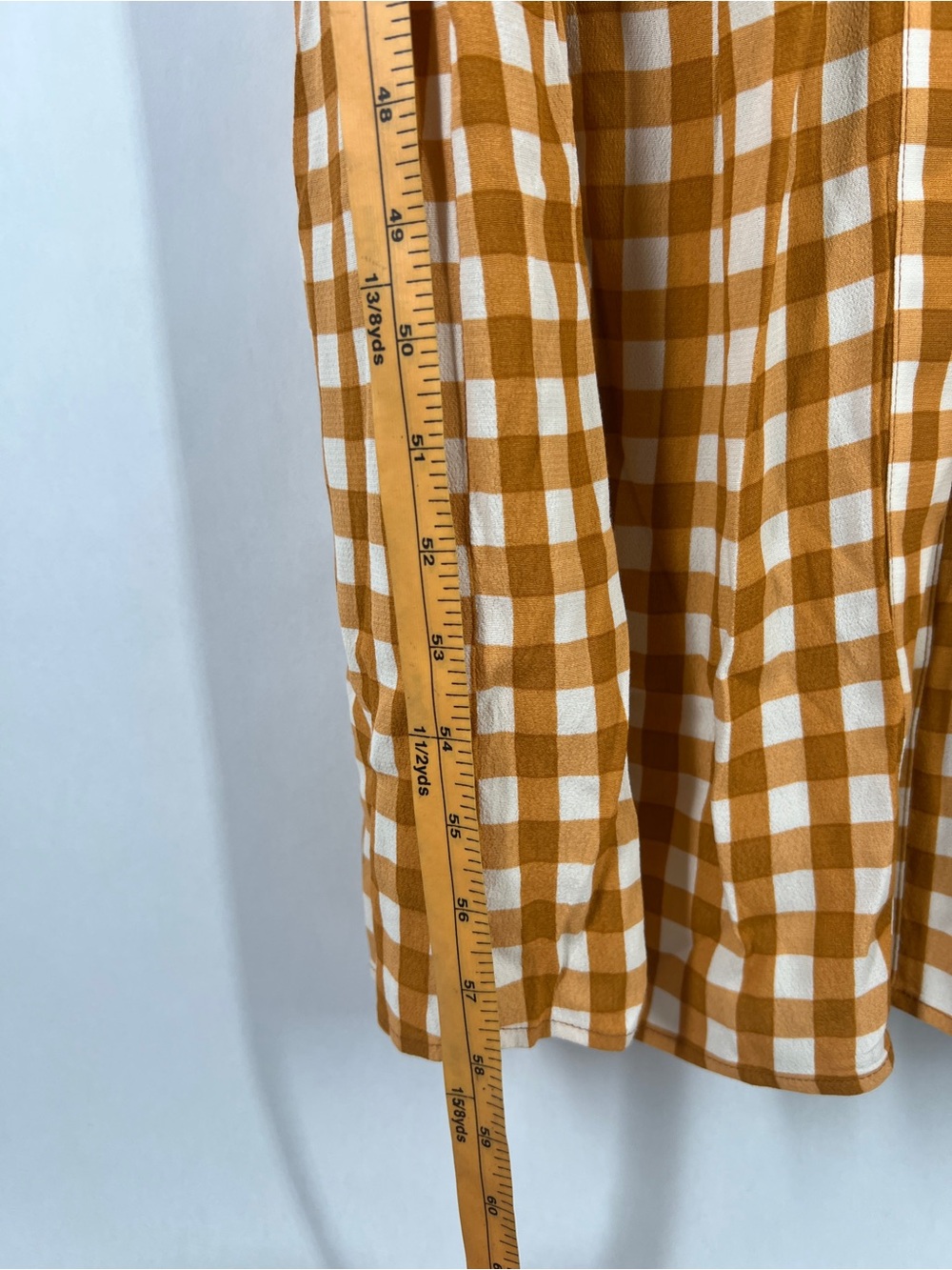 Uterqüe Mustard Gingham Maxi Dress - Picture 13 of 16